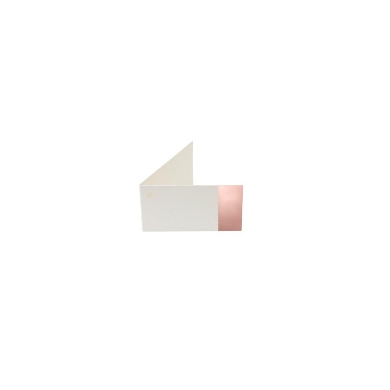 6 Etiquettes, marque-place uni bord métallisé rosa gold