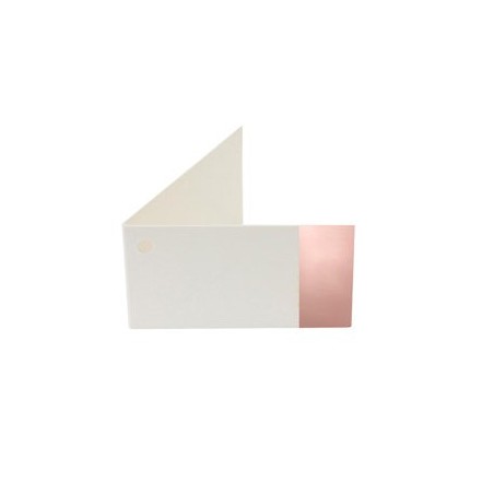 6 Etichette, semplici segnaposto con bordo metallico  oro rosa