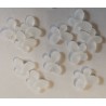 12 papillons satinées, 2cm,  blanc 12 papillons satinées, 2cm,  blanc