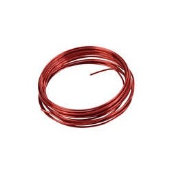 Fil métallique, aluminium, Ø 2 mm, 1 mètres, rouge