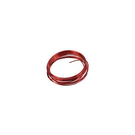 Fil métallique, aluminium, Ø 2 mm, 1 mètres, rouge