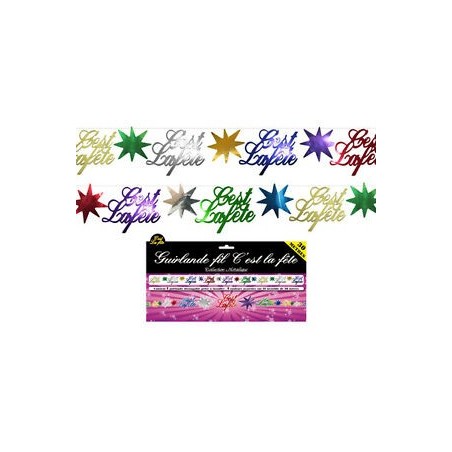 Guirlande fil "C'est la fête", 30 mètres