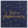 20 tovaglioli di carta 3plis "Joyeux Anniversaire" 12,5x12,5cm. 20 tovaglioli di carta 3plis "Joyeux Anniversaire" 12,5x12,5cm.