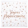 20 Papierservietten 3plis "Joyeux Anniversaire" 12,5x12,5 cm.