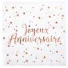 Serviettes en papier "Joyeux anniversaire" 12.5x12.5cm