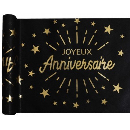 Runner da tavola "Joyeux Anniversaire" 28cmx3m.