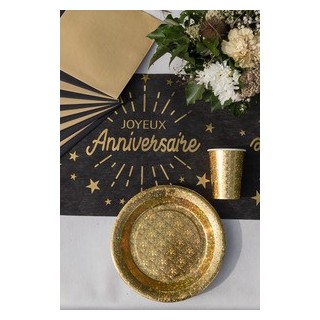 Runner da tavola "Joyeux Anniversaire" 28cmx3m.