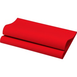 60 Dunisoft-Servietten Bio, uni, rot  40 x 40, 1/4