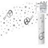 Tischläufer "60 ans" silber 28 cm x 5 Meter, Organza