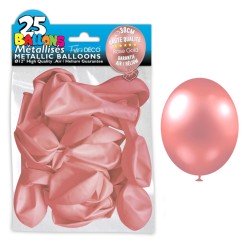 25 ballons métal rose gold