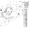 Tischläufer " Vive les mariés" 28 cm x 5 meter, organsa silber Tischläufer " Vive les mariés" 28 cm x 5 meter, organsa silber