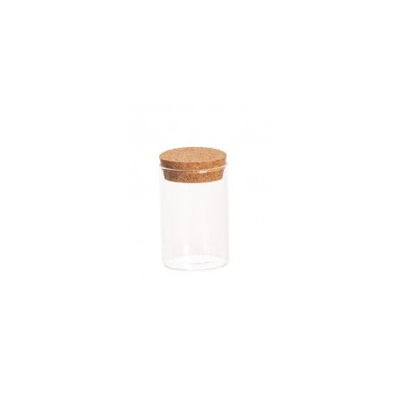Provetta trasparente, vetro, tappo in sughero, Ø 4,5cm x 6cm Ht