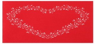 12 Tovaglioli cuore, 40x40cm, rosso