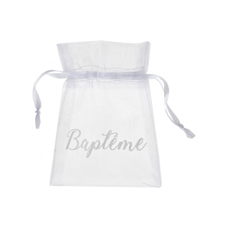 6 Sachets organdi, baptême uni blanc, 7.5 x 10 cm 6 Sachets organdi, baptême uni blanc, 7.5 x 10 cm