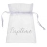 6 Sachets organdi, baptême uni blanc, 7.5 x 10 cm 6 Sachets organdi, baptême uni blanc, 7.5 x 10 cm