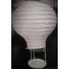 Lanterna a palloncino rosa e bianca, carta, Ø22cm Lanterna a palloncino rosa e bianca, carta, Ø22cm
