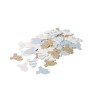 100 Body neonato coriandoli cielo, paillettes bianche e champagne 3cm 100 Body neonato coriandoli cielo, paillettes bianche e champagne 3cm