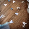 100 Confettis body bébé garçon ciel,blanc et paillettes champagne 3cm 100 Confettis body bébé garçon ciel,blanc et paillettes champagne 3cm