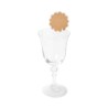 8 Marque-verres Feston Kraft paillettetés blanches 6cm 8 Marque-verres Feston Kraft paillettetés blanches 6cm