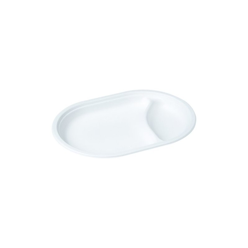50 Teller oval, Zuckerrohr, zwei-teilig, D31 cm 50 Teller oval, Zuckerrohr, zwei-teilig, D31 cm
