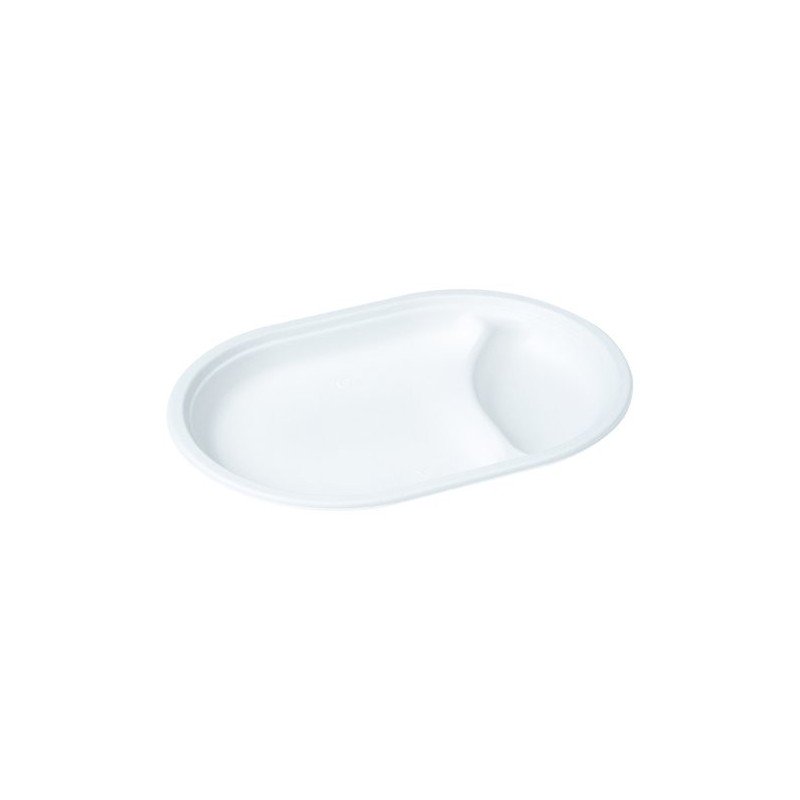 50 Teller oval, Zuckerrohr, zwei-teilig, D31 cm