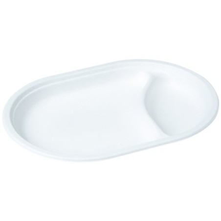 50 Teller oval, Zuckerrohr, zwei-teilig, D31 cm
