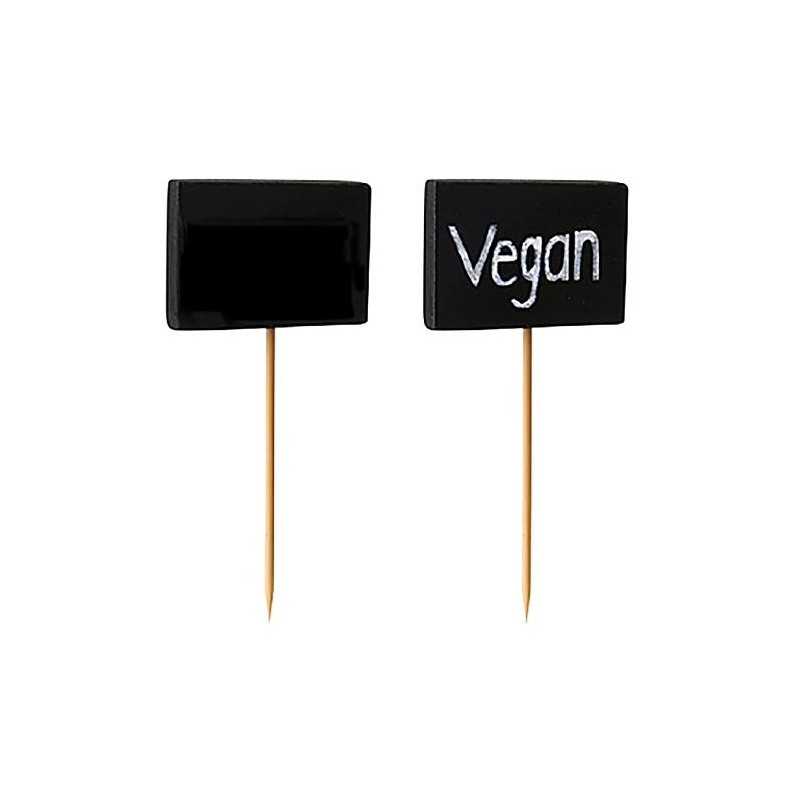 100 Piques de décoration pour apéritifs support ardoise, 8,5cm 100 Piques de décoration pour apéritifs support ardoise, 8,5cm