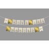 Girlande aus 19 Wimpel "Vive les mariés", 5m Girlande aus 19 Wimpel "Vive les mariés", 5m