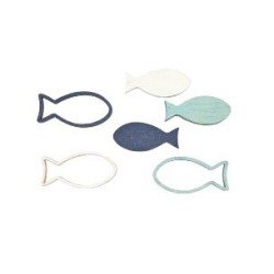 12 Semis de table poisson fantaisie 