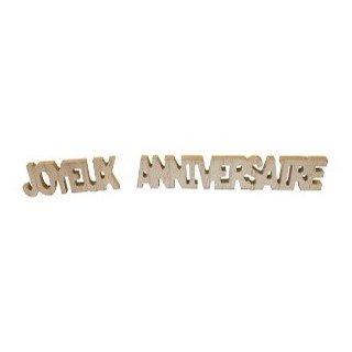 Déco de table en bois " Joyeux Anniversaire "