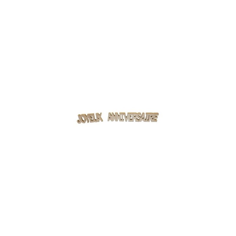 Decorazione da tavola in legno "Joyeux anniversaire", 3D, 2 elementi 20 cm x 4 cm x 0,4 cm Decorazione da tavola in legno "Joyeux anniversaire", 3D, 2 elementi 20 cm x 4 cm x 0,4 cm