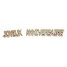 Tischdekoration "Joyeux Anniversaire" aus Holz, 3D, 2 Elemente 20 cm x 4 cm x 0,4 cm