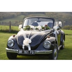 Kit mariage (1 bobine de ruban tulle, 4 petits noeuds polypro automatique