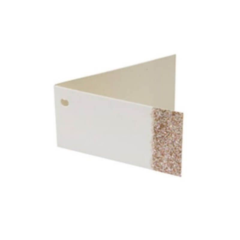 6 Etiquettes, marque-place uni bord pailletée rosa gold 6 Etiquettes, marque-place uni bord pailletée rosa gold