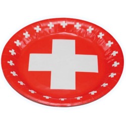 8 Piatti con croce svizzera Ø 23cm