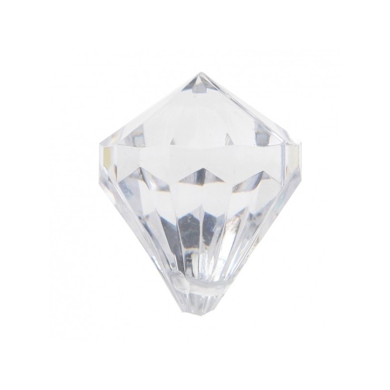 6 Perles Pampille diamant, percées, 2,2 x 2.8 cm 6 Perles Pampille diamant, percées, 2,2 x 2.8 cm