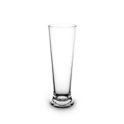 1 bicchiere da birra infrangibile e riutilizzabile, trasparente, 33cl