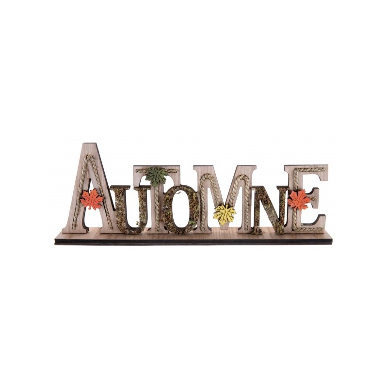 1 decorazione lettera d'autunno. 39 x 5,5 x 11 cm, in legno e spugna 1 decorazione lettera d'autunno. 39 x 5,5 x 11 cm, in legno e spugna