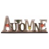 1 decorazione lettera d'autunno. 39 x 5,5 x 11 cm, in legno e spugna 1 decorazione lettera d'autunno. 39 x 5,5 x 11 cm, in legno e spugna