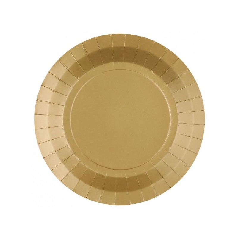 10 Assiettes Rainbow en fibres naturelles, Ø 22,5cm, or 10 Assiettes Rainbow en fibres naturelles, Ø 22,5cm, or