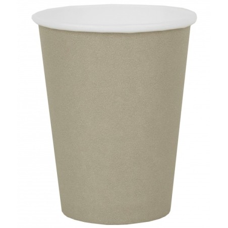 10 Regenbogenbecher, Pappe, taupe, ø 7,8 x 9,7 cm / 27cl