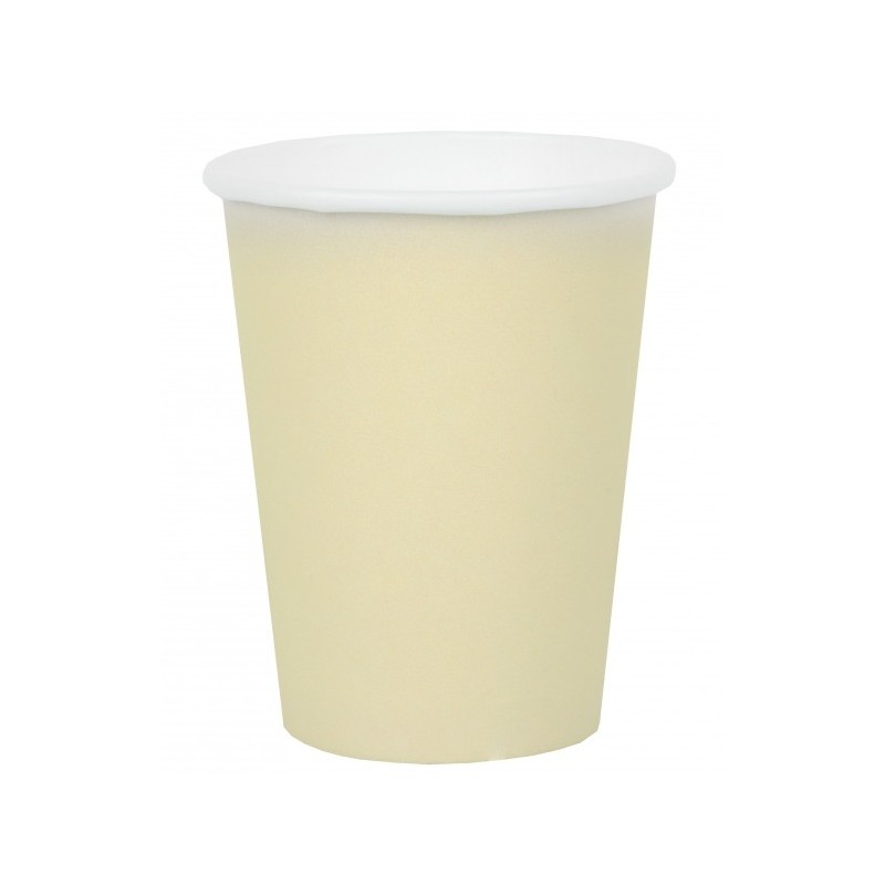 10 Gobelets Rainbow, en carton, Ivoire, ø 7.8 x 9.7 cm / 27cl