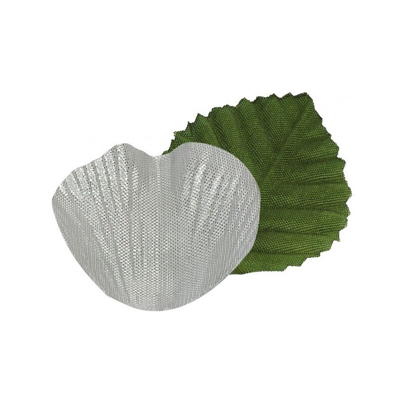  100 petali aspetto metallico argento 