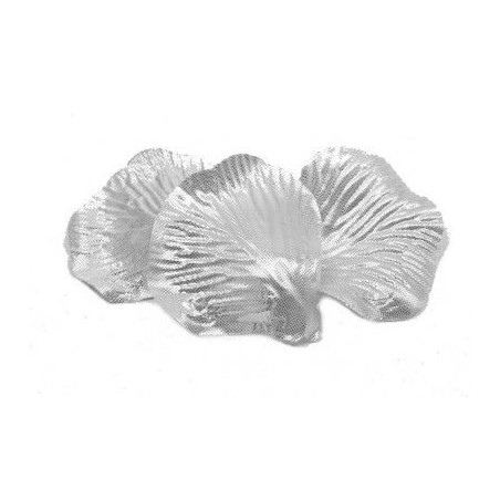 50 petali aspetto metallico argento 