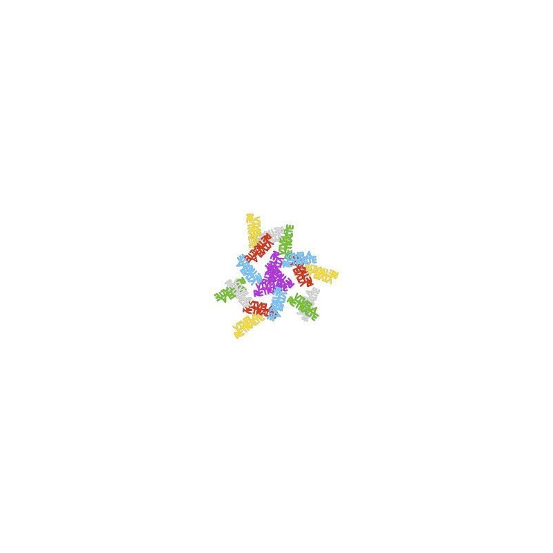 Coriandoli da tavola in carta multicolore "Vive la retraite" Coriandoli da tavola in carta multicolore "Vive la retraite"