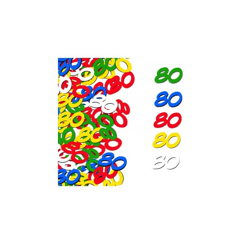 Coriandoli da tavola in carta multicolore anni 80 Coriandoli da tavola in carta multicolore anni 80