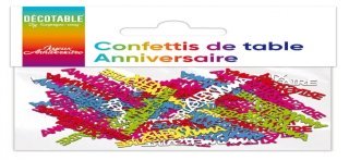 Coriandoli da tavola in carta multicolore "Joyeux Anniversaire"