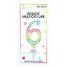 Bougie chiffre 6 multicolore