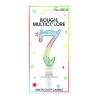 Bougie chiffre 7 multicolore Bougie chiffre 7 multicolore