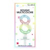 Bougie chiffre 8 multicolore Bougie chiffre 8 multicolore